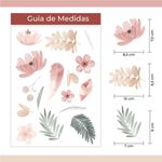 Kit Adesivos de Parede Aquarela Boho Jardim de Cristais
