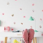 Kit Adesivos de Parede Aquarela Boho Ramos e Flores Minimalistas