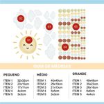 Adesivo de Parede Infantil Sol Radiante e Nuvens em Aquarela