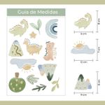 Kit Adesivos de Parede Infantil Dinossauros Baby II Aquarela
