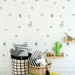 Kit Adesivos de Parede Infantil Espaço Aquarela: Naves e Planetas