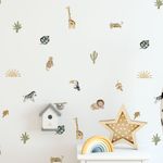 Kit Adesivos de Parede Infantil Aquarela Safari Baby Amigos da Floresta