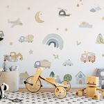 Kit Adesivo de Parede Infantil Aquarela Cidade Divertida e Veículos