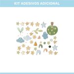 Kit Adesivo de Parede Infantil Aquarela Cidade Divertida e Veículos
