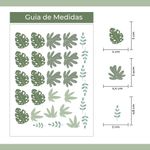 Kit Adesivos de Parede Folhinhas 