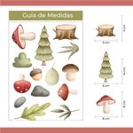 Kit Adesivos de Parede Animais da Floresta Aquarela Baby