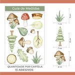 Kit Adesivos de Parede Natureza e Floresta Aquarela - Versão II