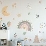 Adesivo de Parede Infantil Boho Aquarela Toque Delicado