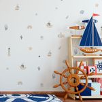Kit Adesivos de Parede Infantil Aquarela Fundo do Mar Mágico