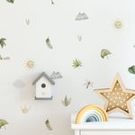Kit Adesivos de Parede Botânico Aquarela Folhagens e Ramos
