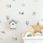 Kit Adesivos de Parede Infantil Pequeno Piloto Aquarela