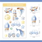 Kit Adesivos de Parede Infantil Coleção Diversão Aquarela Meninos