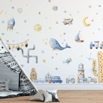 Adesivo de Parede Infantil Estilo Aquarela Little Boy
