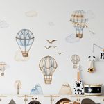 Adesivo de Parede Infantil Balões Mágicos Aquarela Colorido