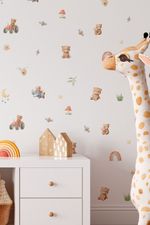 Kit Adesivos de Parede Infantil Ursinhos Fofos em Aquarela