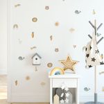 Kit Adesivos de Parede Infantil Boho Aquarela Sol e Arco-Íris