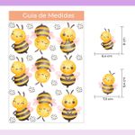 Kit Adesivos de Parede Infantil Abelhinhas 