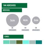 Kit Adesivos de Parede Infantil Bolinhas Tons de Verde - 144 Unidades