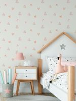 Kit Adesivos de Parede Infantil Aquarela Borboletas e Corações