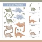 Kit Adesivos de Parede Infantil Aquarela Dinossauros Baby
