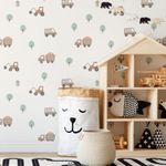 Kit Adesivos de Parede Infantil Cidade: Carrinhos e Caminhões