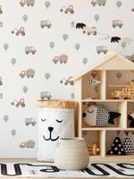 Kit Adesivos de Parede Infantil Cidade: Carrinhos e Caminhões