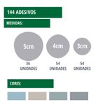 Kit Adesivos de Parede Infantil Bolinhas Tons de Azul - 144 Unidades