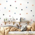 Kit Adesivos de Parede Bolinhas Aquarela Delicadas