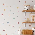 Kit Adesivos de Parede Infantil Bolinhas Coloridas Alegres