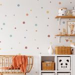 Kit Adesivos de Parede Infantil Bolinhas Coloridas Alegres