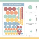Kit Adesivos de Parede Infantil Bolinhas Coloridas Alegres