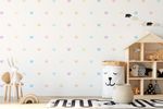 Kit Adesivos de Parede Infantil Corações Tons Pastéis Suaves