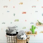 Kit Adesivos de Parede Infantil Carros Vintage em Aquarela