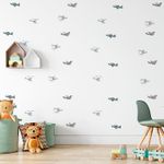 Kit Adesivos de Parede Infantil Aviação: Aviões e Helicópteros