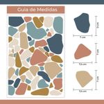 Kit Adesivos de Parede Estampa Granilite Terrazo Moderno