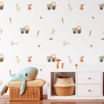 Kit Adesivos de Parede Infantil Fazendinha Animais Aquarela