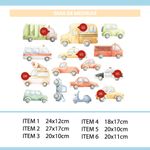 Adesivo de Parede Infantil Carros em Estilo Aquarela Criativo