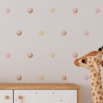 Kit Adesivos de Parede Infantil Bolinhas Tons Pastéis Aquarela