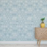 Papel de Parede Triângulos Tons de Azul