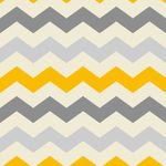 Papel de Parede Círculos Chevron Tons de Cinza e Amarelo