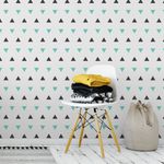 Papel de Parede Triângulos Azul e Chumbo