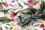 Papel de Parede Flores e Folhas Tropicais