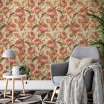 Papel de Parede Floral Rosas Vintage