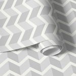 Papel de Parede Círculos Chevron Tons de Cinza