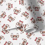 Papel de Parede Infantil Minimalista Gato de Óculos