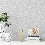 Papel de Parede Padrão Arabesco Floral