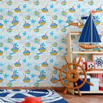 Papel de Parede Infantil Navios e Barcos