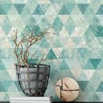 Papel de Parede Triângulos Verdes