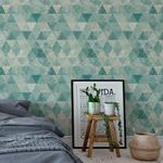 Papel de Parede Triângulos Verdes