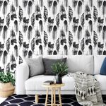 Papel de Parede Penas Pretas